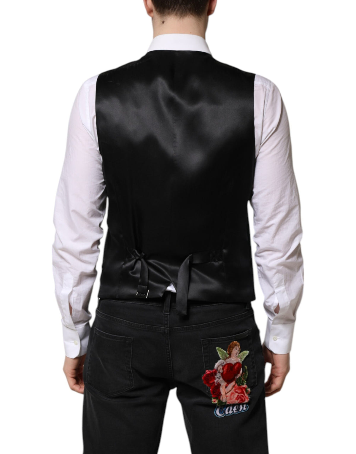 Dolce &amp; Gabbana Grüne Wollweste für formelle Herren