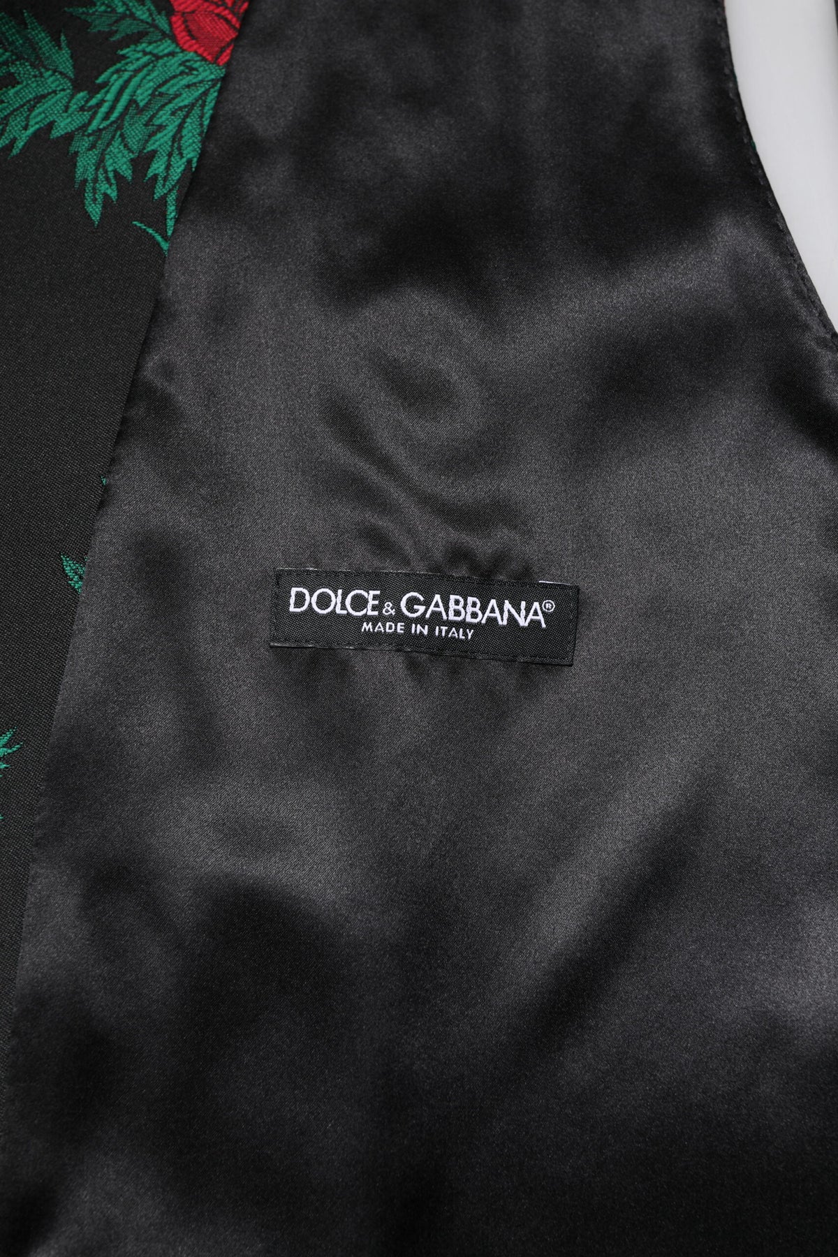 Dolce &amp; Gabbana Rote Weste aus floralem Brokat für formelle Herren
