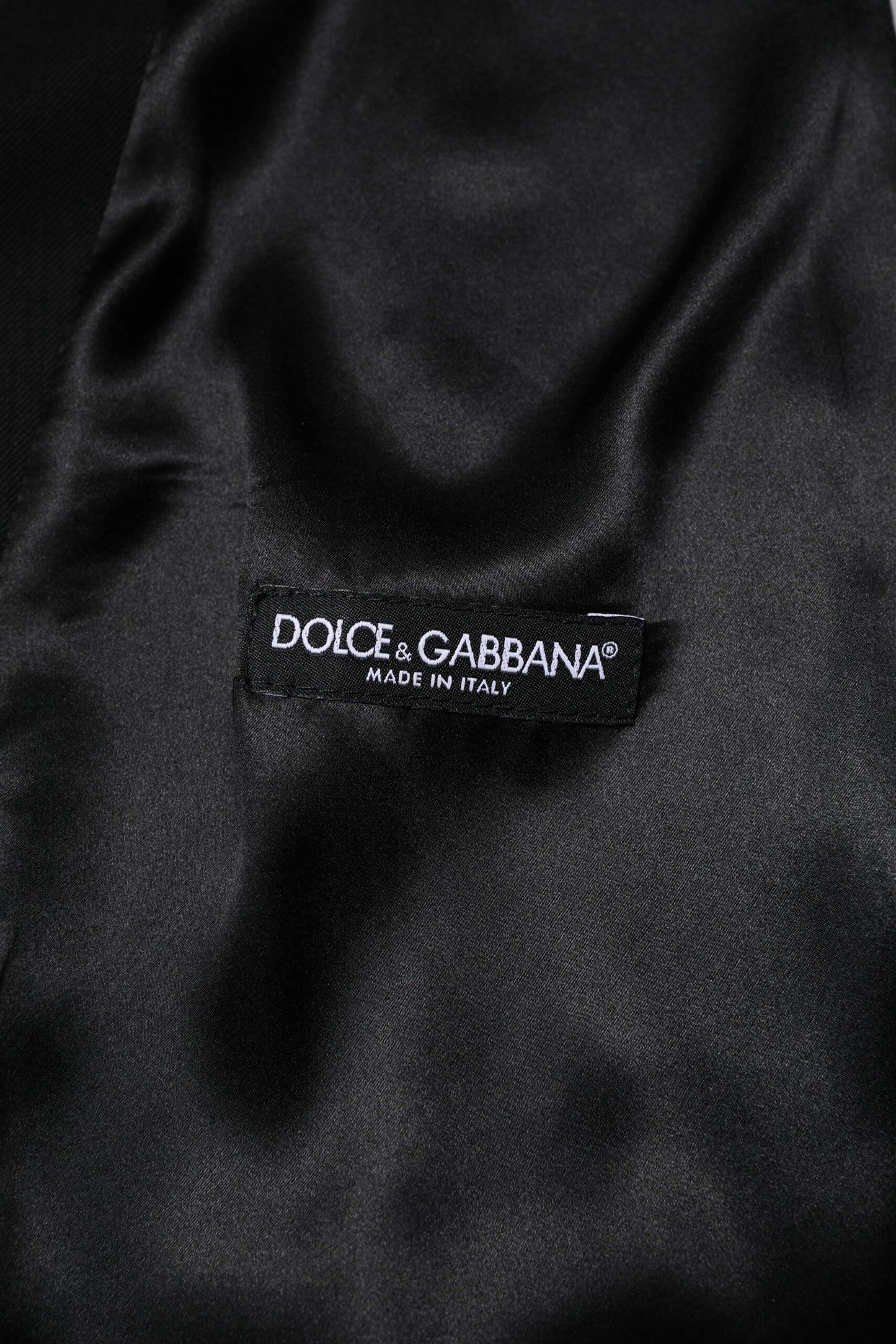 Dolce &amp; Gabbana Schwarze Wollweste für formelle Anlässe