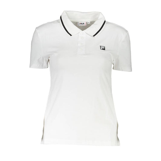 Fila – Weißes Poloshirt aus Baumwolle für Damen