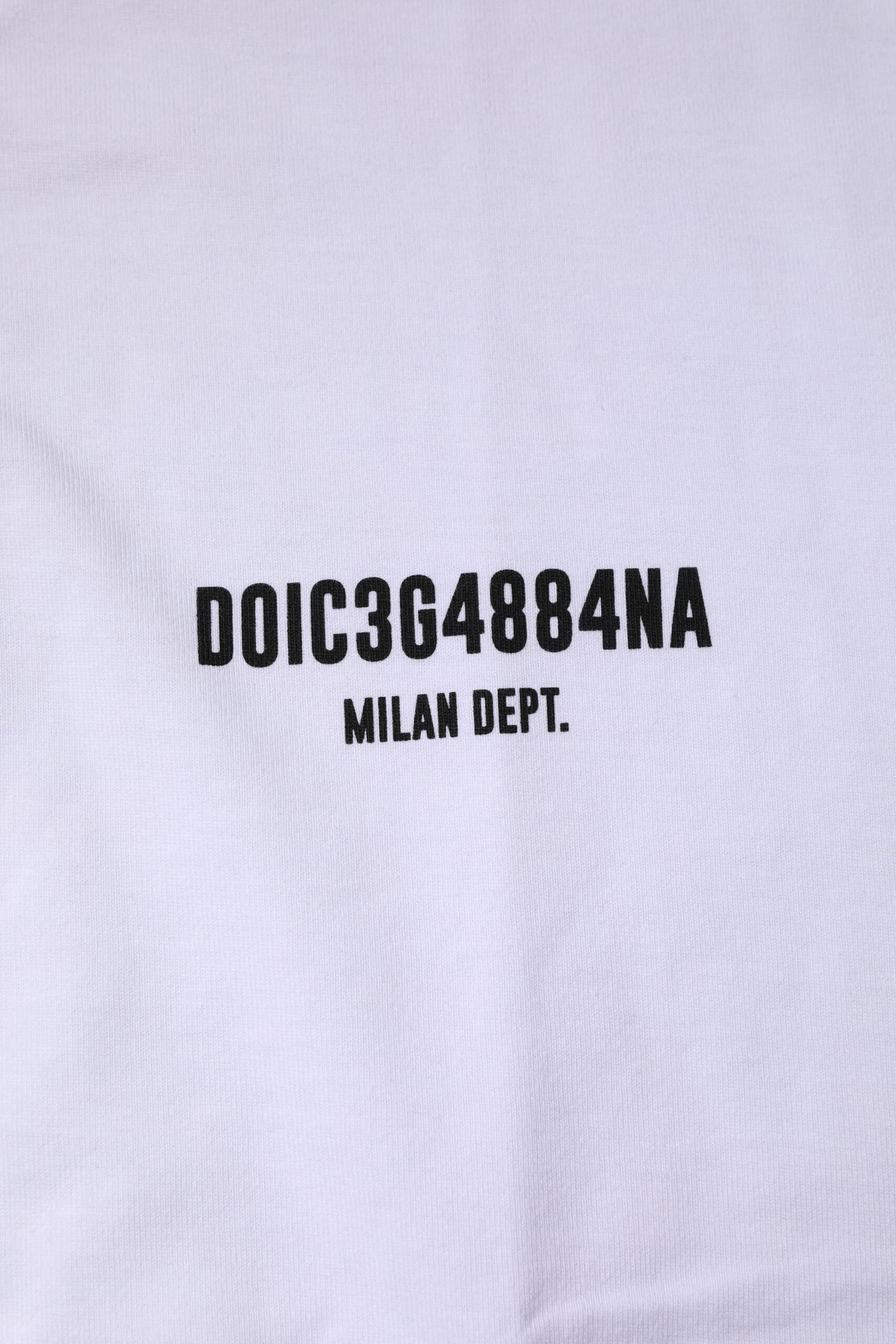 Dolce &amp; Gabbana – Weißes Baumwoll-T-Shirt mit Rundhalsausschnitt und Logo-Print