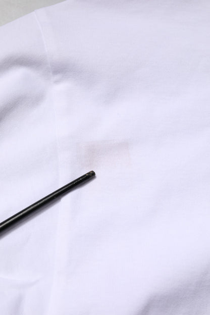 Dolce &amp; Gabbana – Weißes Baumwoll-T-Shirt mit Rundhalsausschnitt und Logo-Print