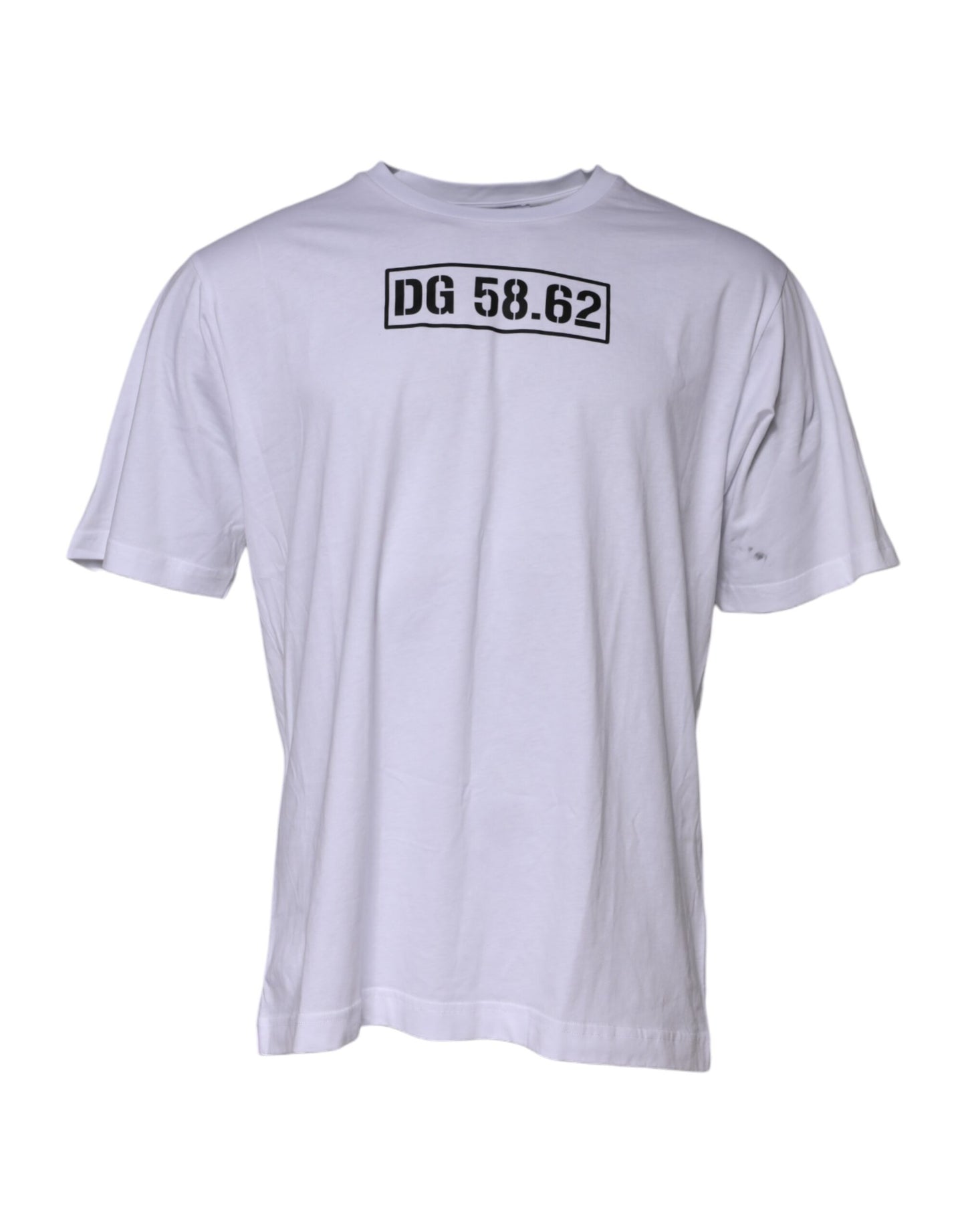 Dolce &amp; Gabbana – Weißes Baumwoll-T-Shirt mit Rundhalsausschnitt und Logo-Print