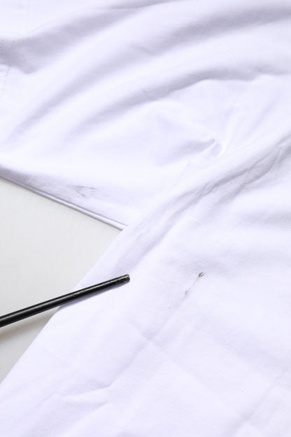 Dolce &amp; Gabbana – Weißes Baumwoll-T-Shirt mit Rundhalsausschnitt und Logo-Print