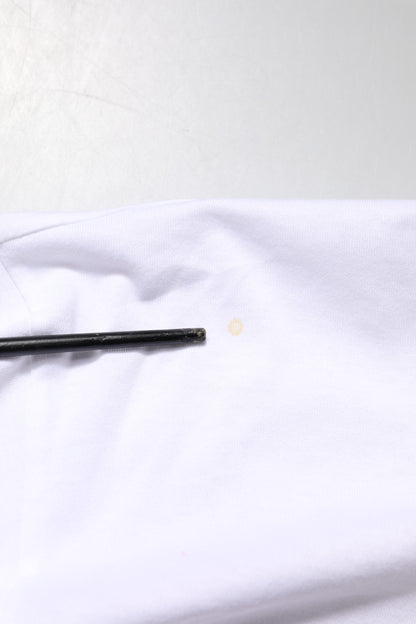 Dolce &amp; Gabbana – Weißes T-Shirt mit Rundhalsausschnitt und Logostickerei