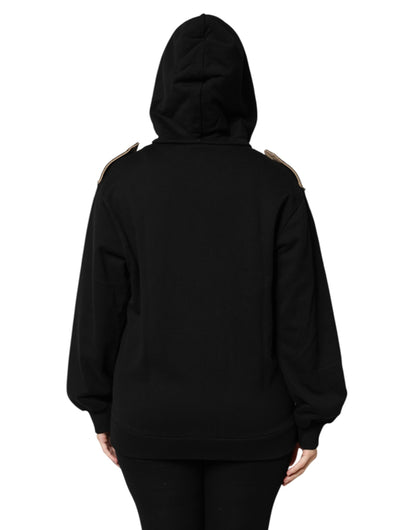 Dolce &amp; Gabbana – Schwarze Sweatshirtjacke mit durchgehendem Reißverschluss und Kapuze