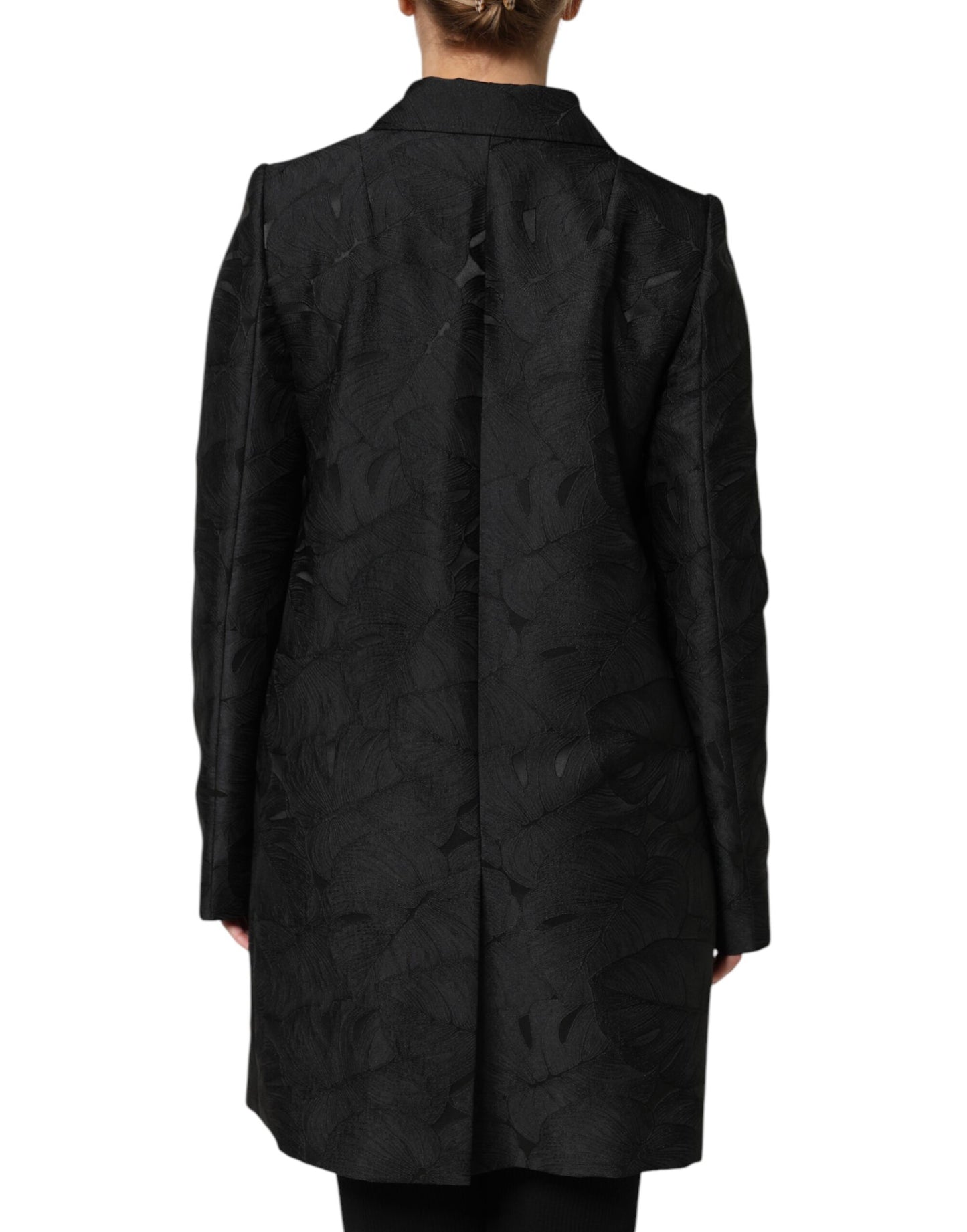 Dolce &amp; Gabbana – Schwarze, einreihige Trenchcoat-Jacke