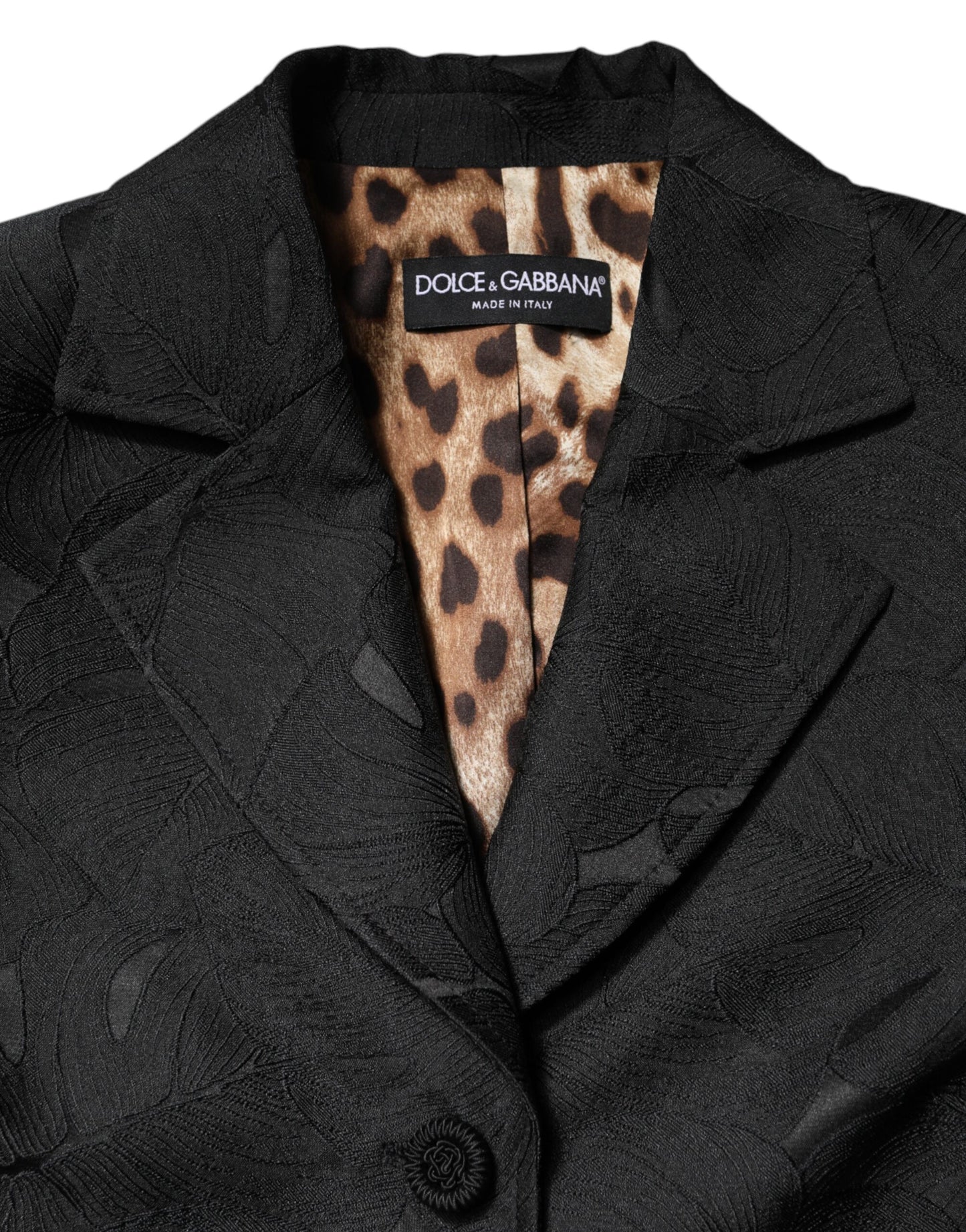 Dolce &amp; Gabbana – Schwarze, einreihige Trenchcoat-Jacke