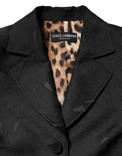 Dolce &amp; Gabbana – Schwarze, einreihige Trenchcoat-Jacke
