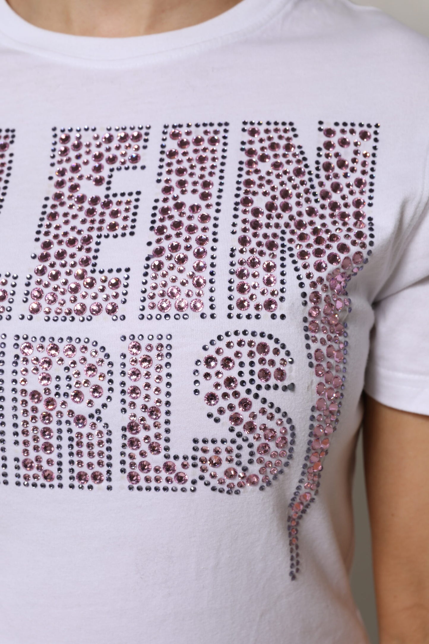 Philipp Plein – Weißes, verziertes T-Shirt mit Rundhalsausschnitt und kurzen Ärmeln