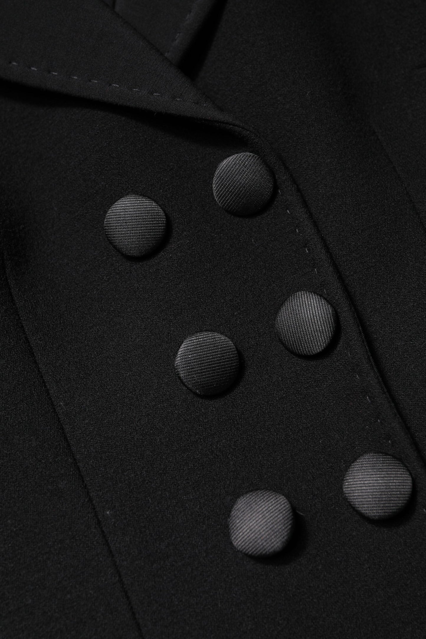 Dolce & Gabbana Black Wool Double Breasted Coat Jacket