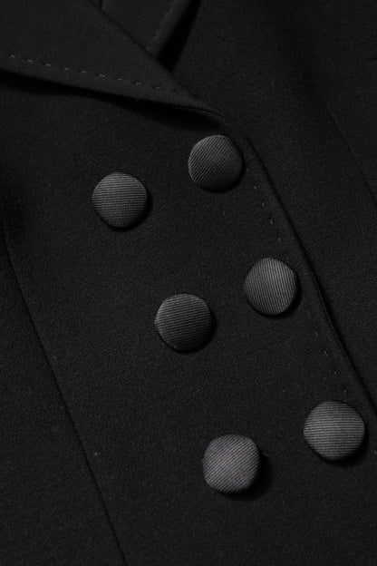 Dolce &amp; Gabbana – Zweireihige Manteljacke aus schwarzer Wolle