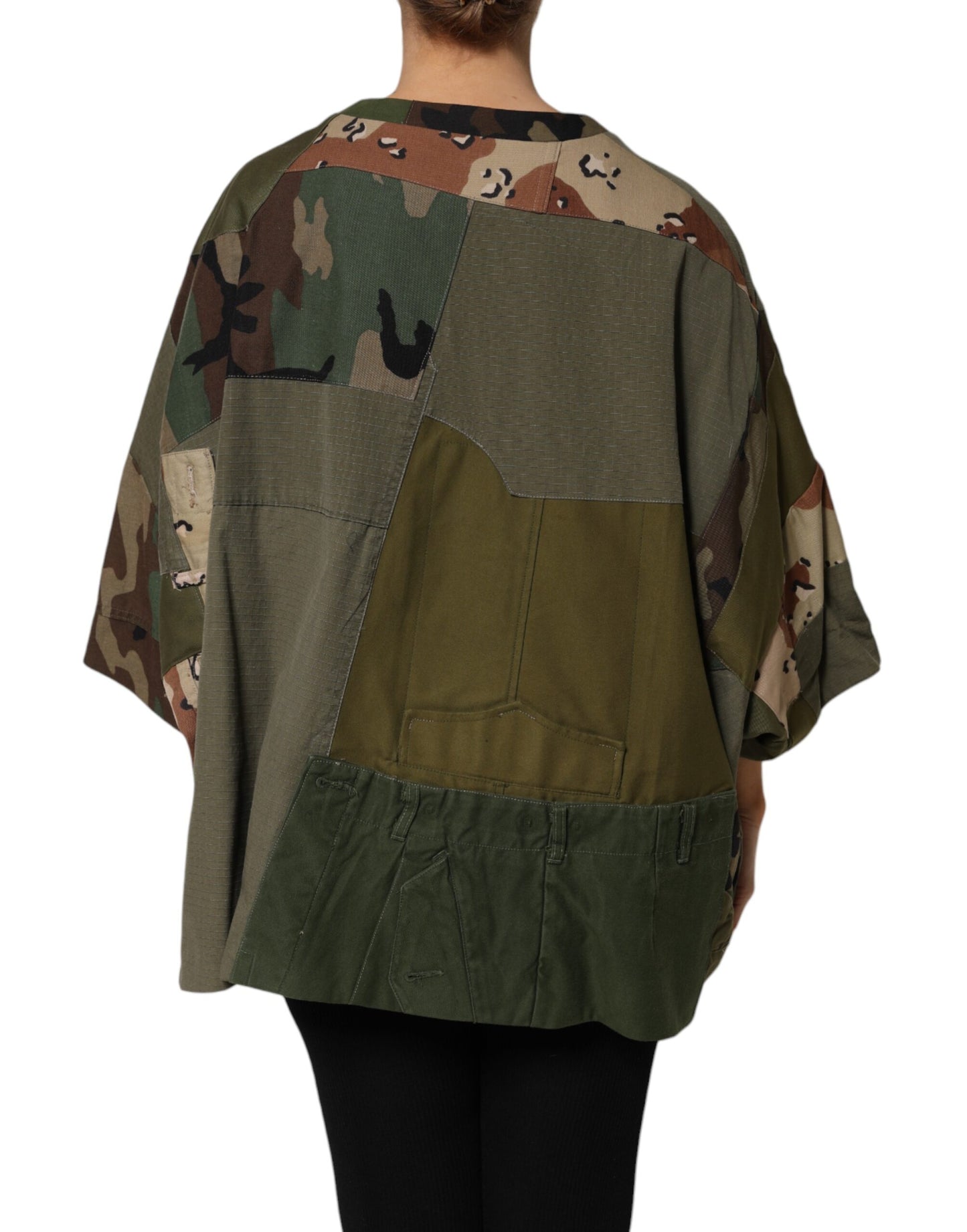 Dolce &amp; Gabbana – Mehrfarbiges Oversize-T-Shirt mit Camouflage-Muster