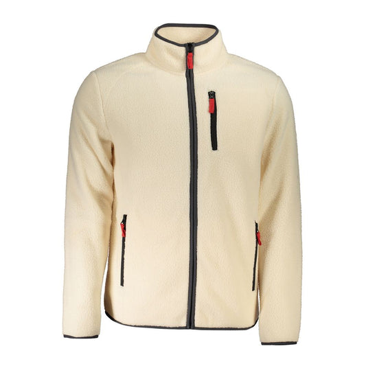 Norwegen 1963 Beige Polyester Herren Pullover mit mehreren Taschen