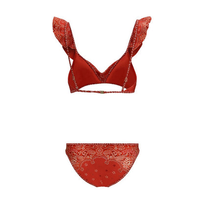 Zimmermann Roter Polyamid-Bikini
