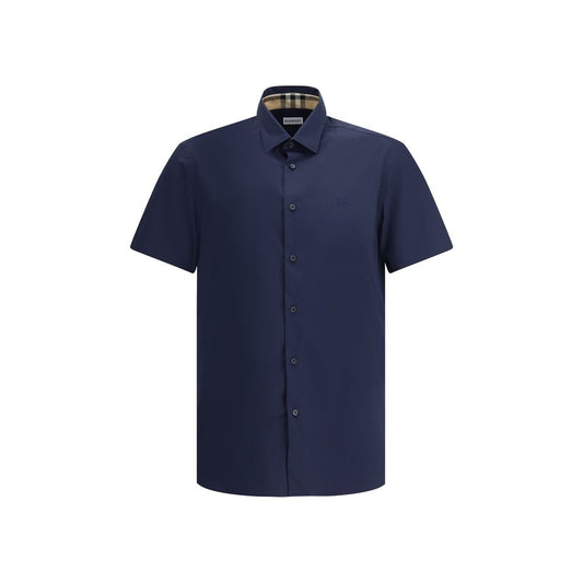 Burberry Blaues Baumwoll-Kurzarmhemd