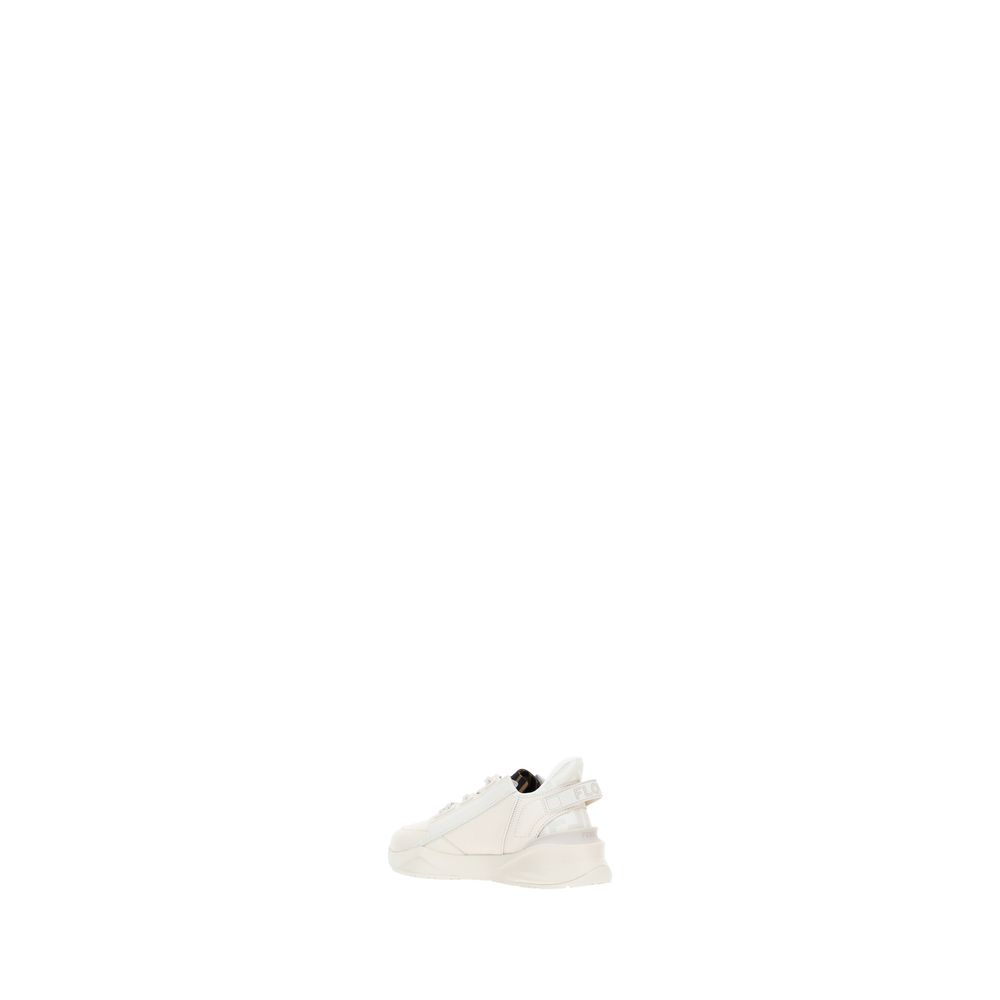 Fendi Weiße Kalbsleder Bos Taurus Sneaker