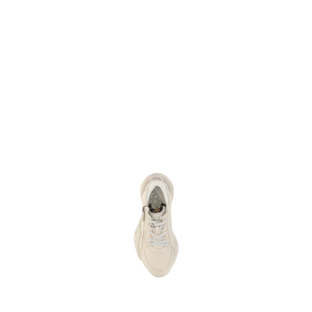 Fendi Weiße Kalbsleder Bos Taurus Sneaker