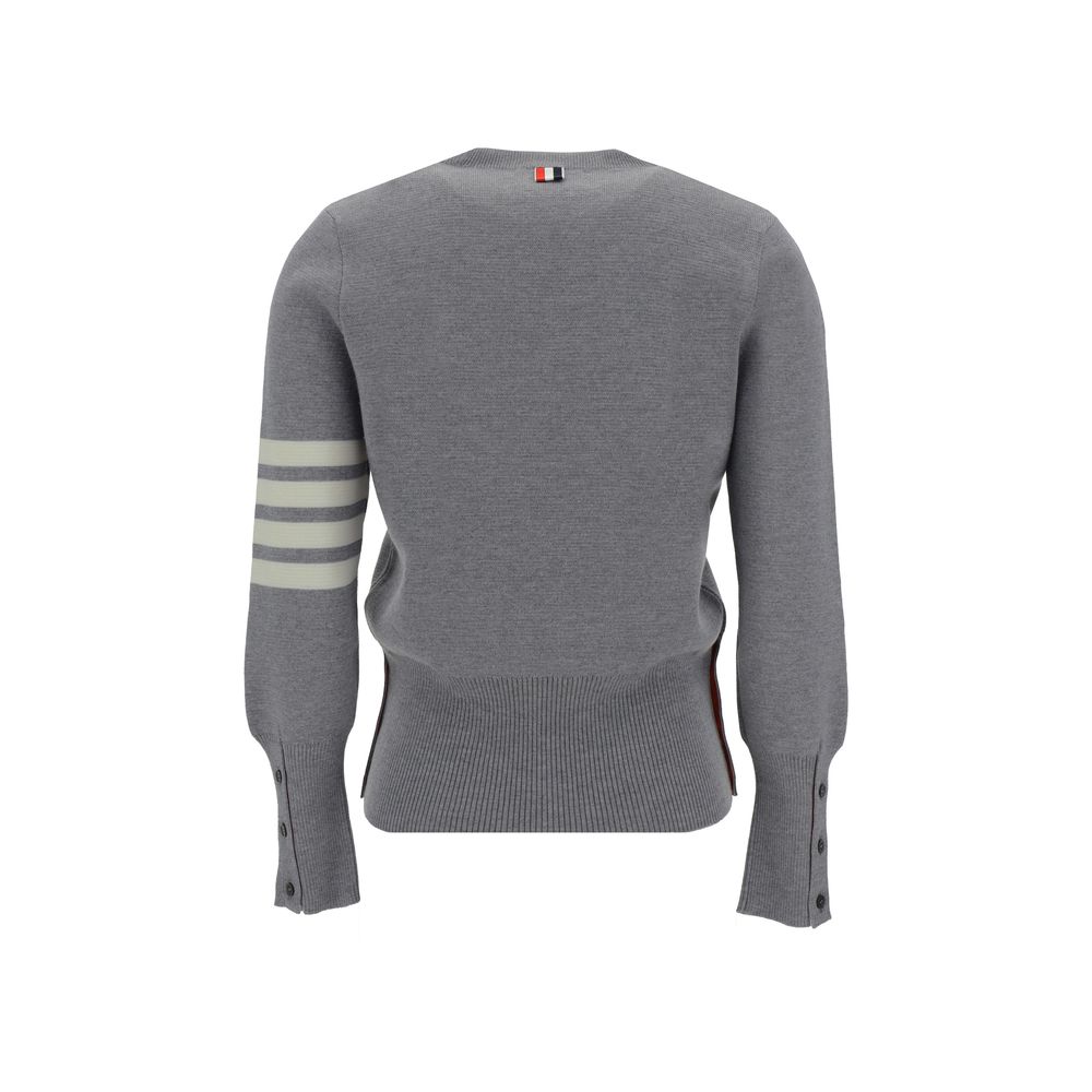 Thom Browne Graues Fleece-Sweatshirt aus Wolle