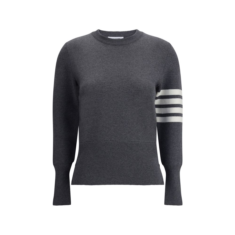 Thom Browne Graues Fleece-Sweatshirt aus Wolle