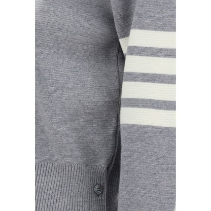Thom Browne Graues Fleece-Sweatshirt aus Wolle