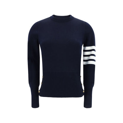Thom Browne blaues Fleece-Sweatshirt aus Wolle