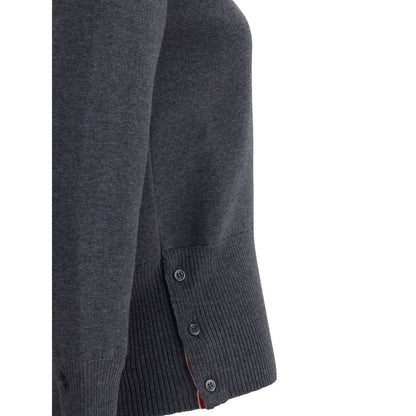 Thom Browne Graues Fleece-Sweatshirt aus Wolle