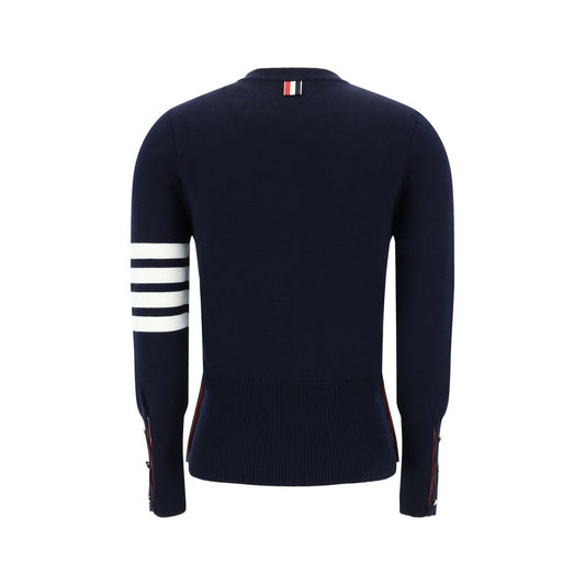 Thom Browne blaues Fleece-Sweatshirt aus Wolle