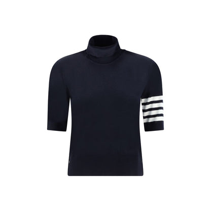 Thom Browne Blauer Rollkragenpullover aus Polyamid