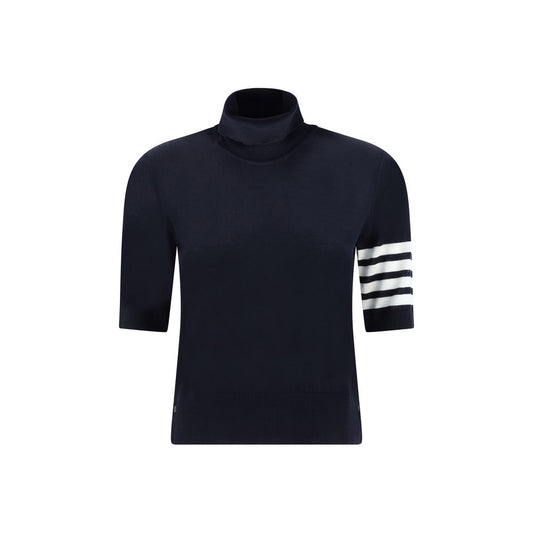 Thom Browne Blauer Rollkragenpullover aus Polyamid