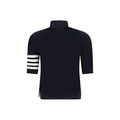 Thom Browne Blauer Rollkragenpullover aus Polyamid