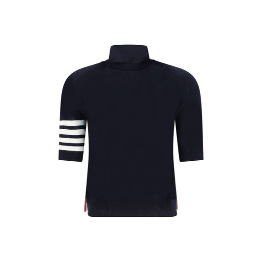 Thom Browne Blauer Rollkragenpullover aus Polyamid