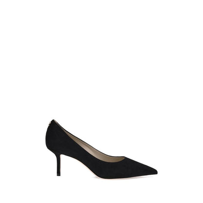 Jimmy Choo Pumps aus schwarzem Ziegenleder mit mittelhohem Absatz
