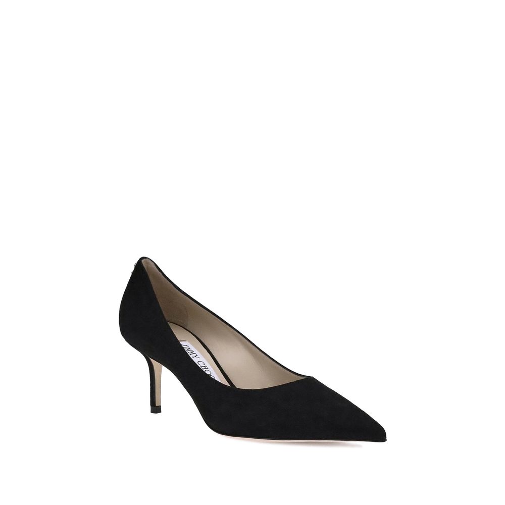 Jimmy Choo Pumps aus schwarzem Ziegenleder mit mittelhohem Absatz