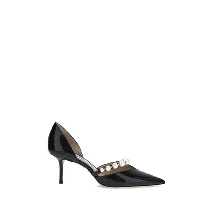 Jimmy Choo Pumps aus schwarzem Kalbsleder Modell Bos Taurus mit hohem Absatz