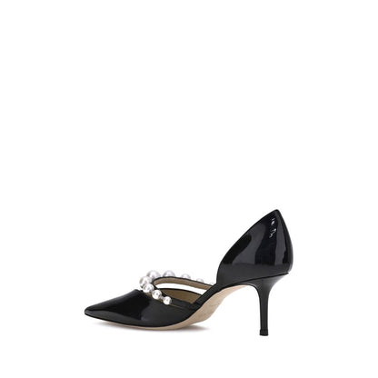 Jimmy Choo Pumps aus schwarzem Kalbsleder Modell Bos Taurus mit hohem Absatz