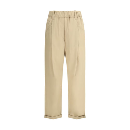 Brunello Cucinelli Baumwollhose mit Gummizug
