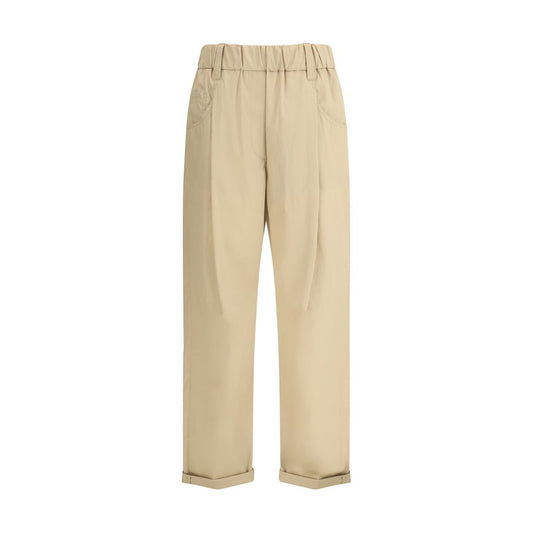 Brunello Cucinelli Baumwollhose mit Gummizug
