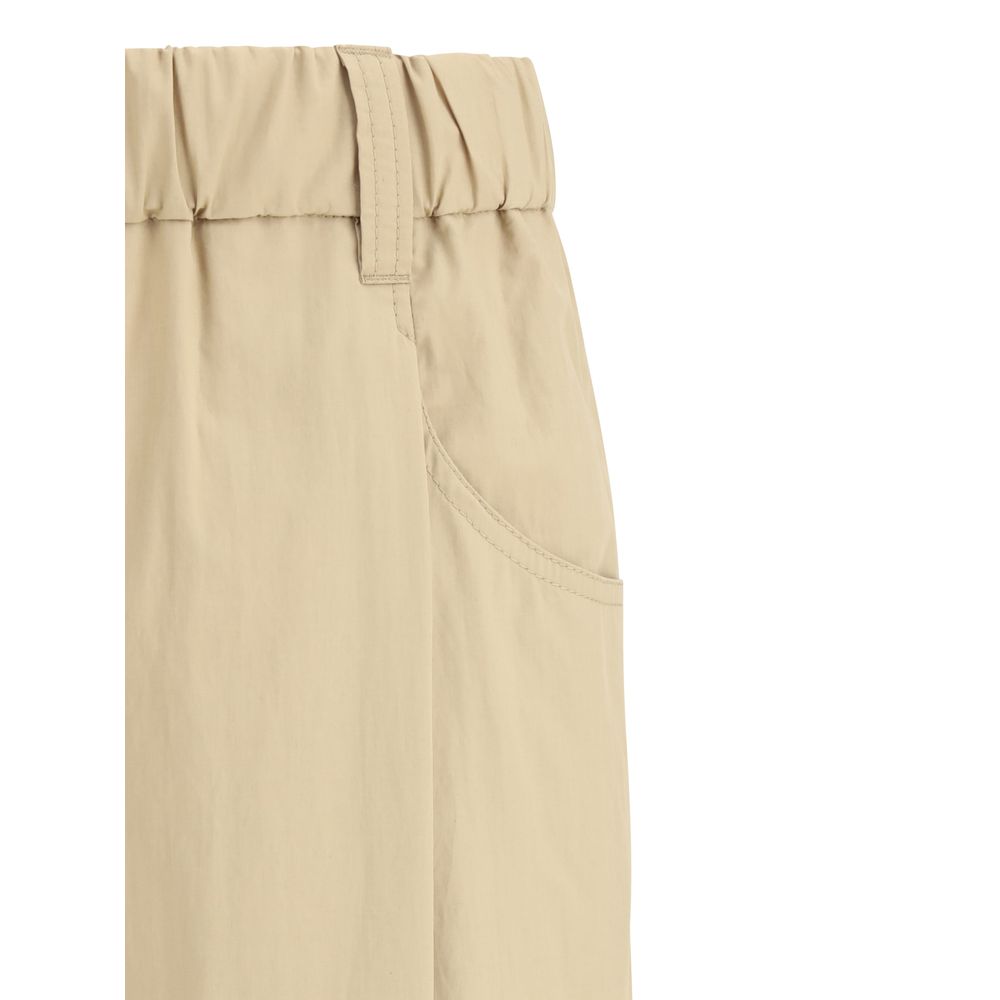 Brunello Cucinelli Baumwollhose mit Gummizug