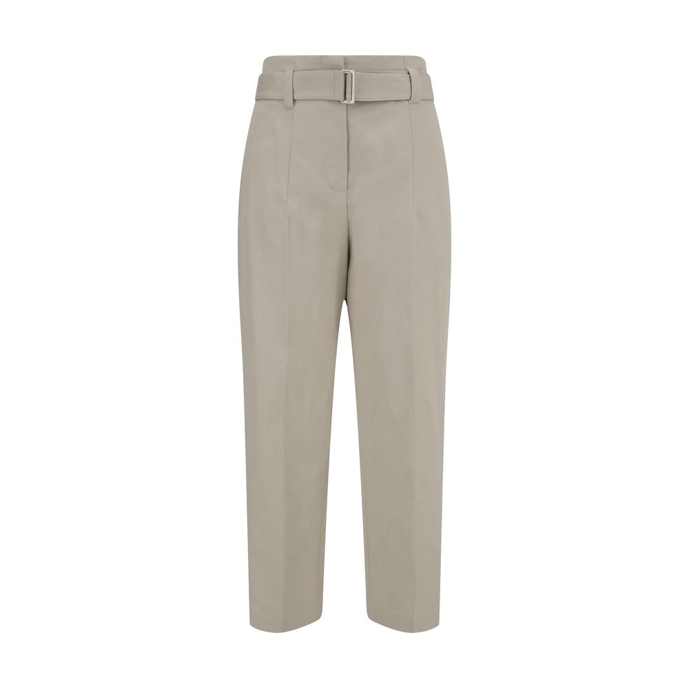 Brunello Cucinelli Cremefarbene Baumwoll-Freizeithose