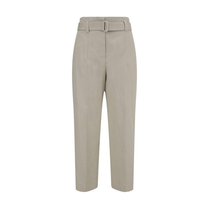 Brunello Cucinelli Cremefarbene Baumwoll-Freizeithose