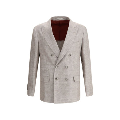 Brunello Cucinelli Hellbrauner Leinenblazer