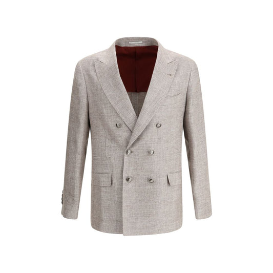 Brunello Cucinelli Hellbrauner Leinenblazer