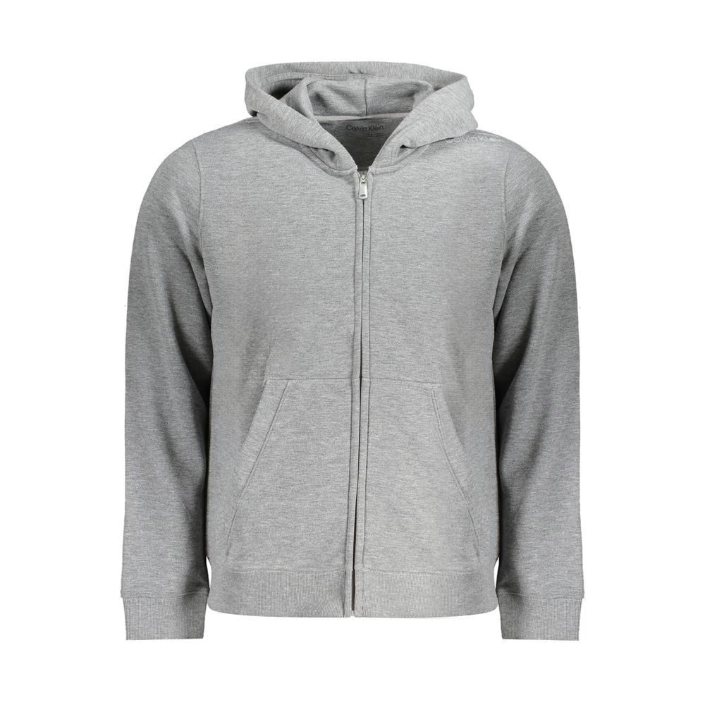 Calvin Klein – Grauer Hoodie aus recyceltem Polyester für Herren