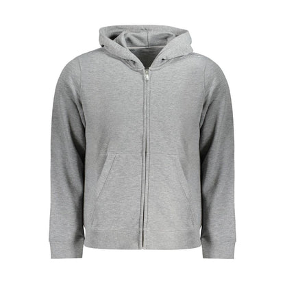 Calvin Klein – Grauer Hoodie aus recyceltem Polyester für Herren