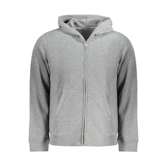 Calvin Klein – Grauer Hoodie aus recyceltem Polyester für Herren