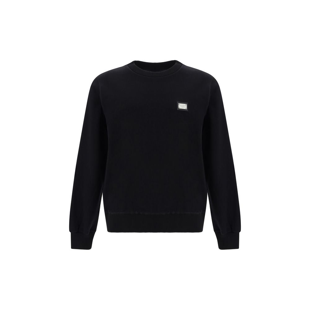 Schwarzes Baumwoll-Sweatshirt von Dolce &amp; Gabbana