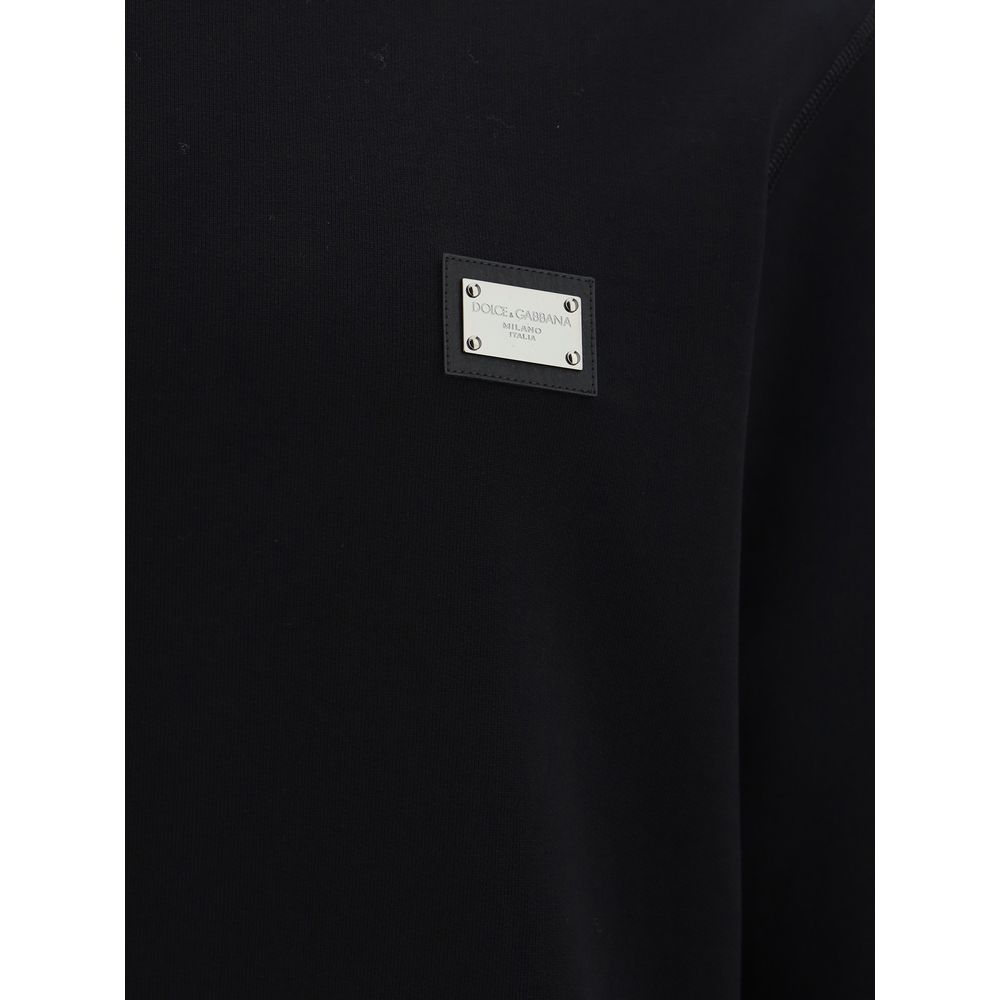 Schwarzes Baumwoll-Sweatshirt von Dolce &amp; Gabbana