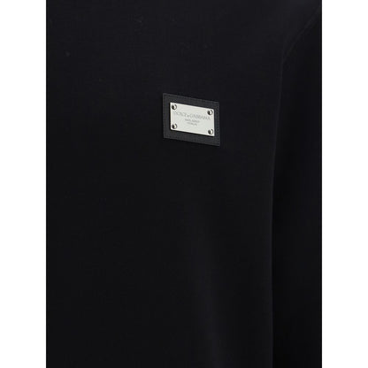 Schwarzes Baumwoll-Sweatshirt von Dolce &amp; Gabbana