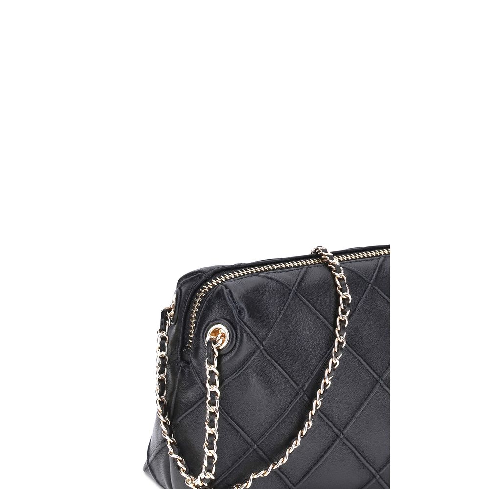 Tory Burch Schultertasche aus schwarzem Kalbsleder, Modell Bos Taurus